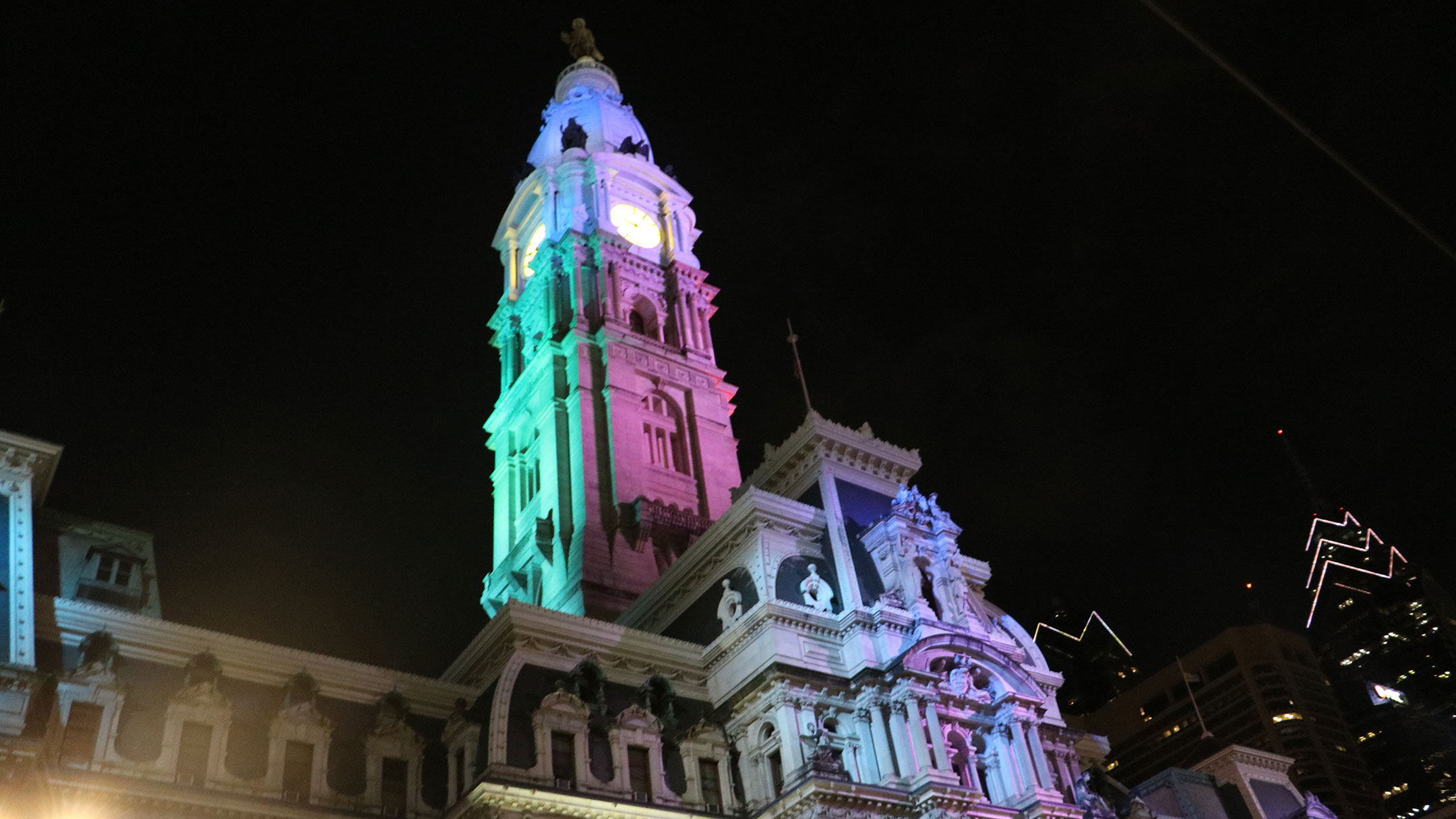 Philadelphia City Hall facade lighting with Multiverse Vero wireless DMX/RDM