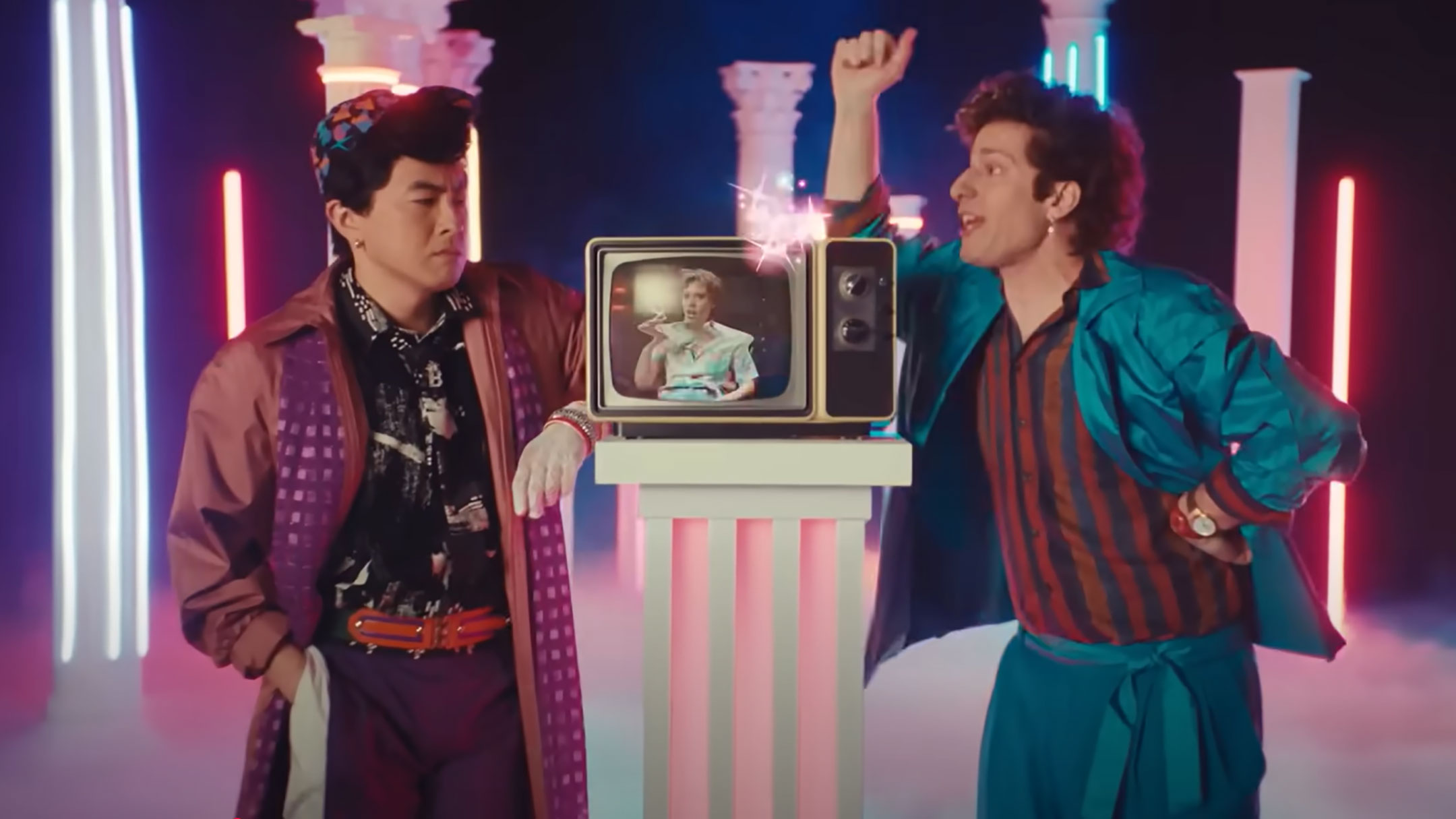 SNL50 Bowen Yang and Andy Sandberg - SNL Anxiety digital short, featuring QolorFLEX NuNeon