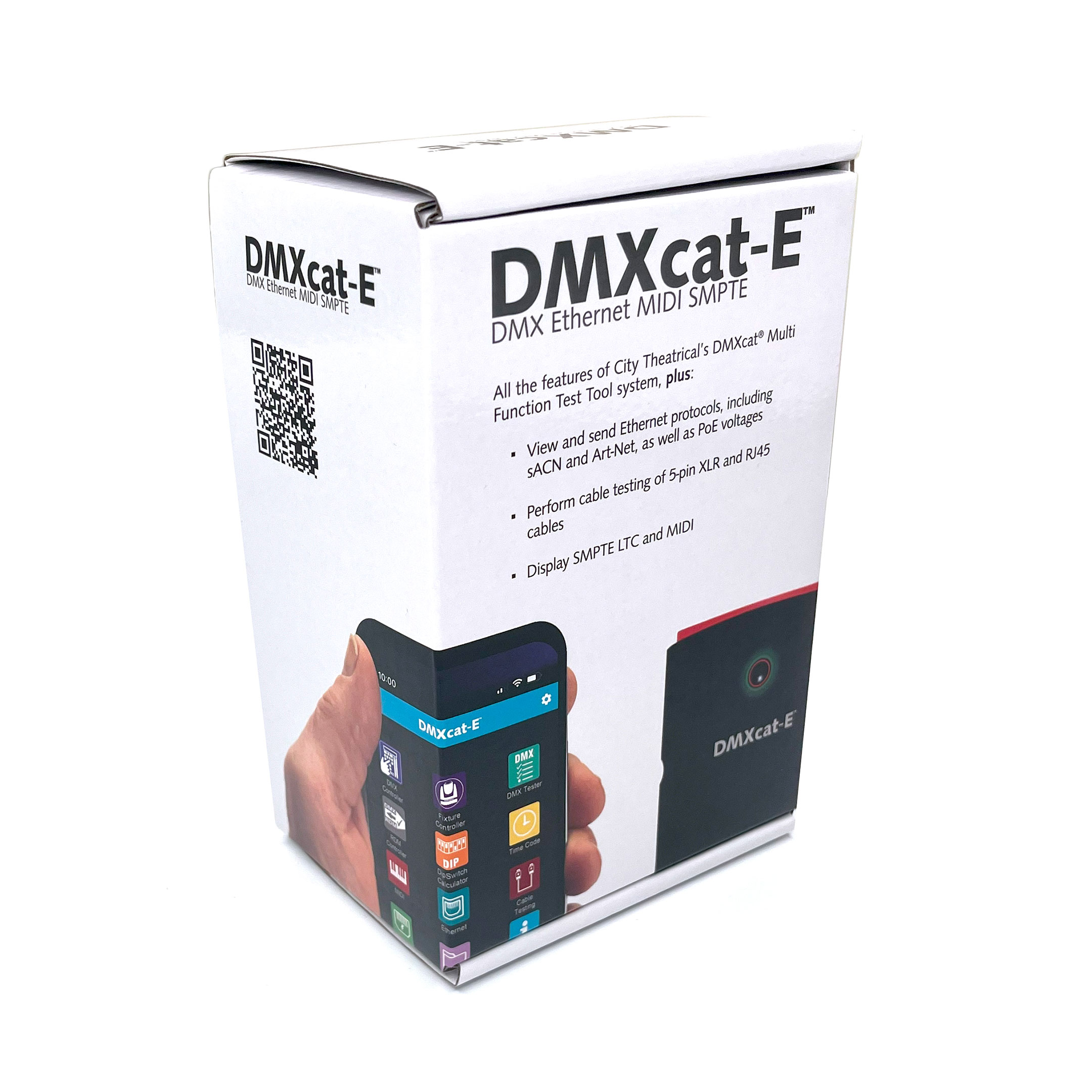 6100 DMXcat-E retail box side view