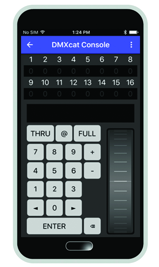 DMX Controller Keypad View