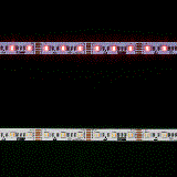 RGB2465K-5050-60-12V-5m lit vs unlit