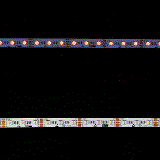 RGB65K-5050-60-12V-5m 	Eluxtra 4-in-1 LED Strip Light, 12V, Indoor, RGB + 6500K - lit vs unlit