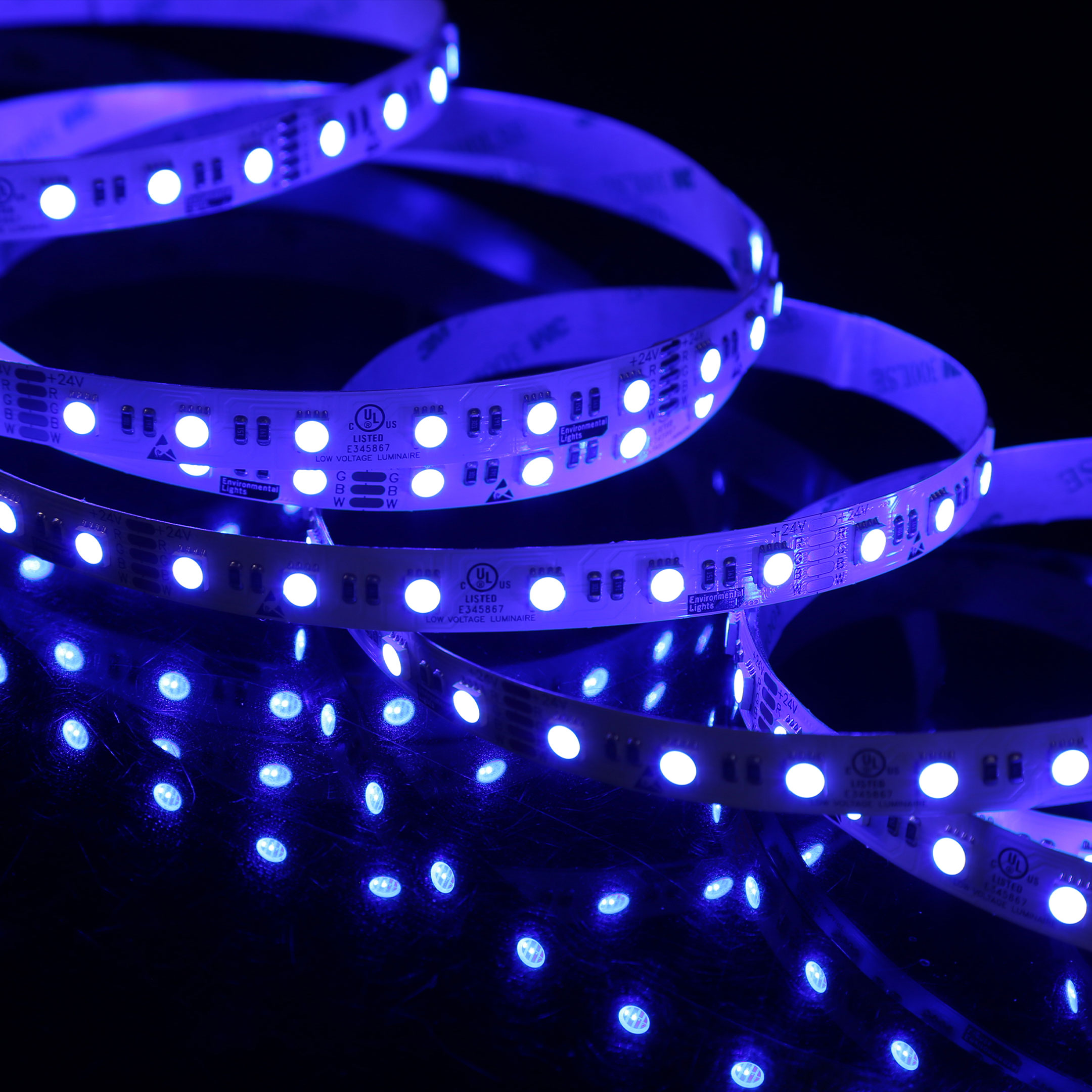 RGBI-5050-60-24V-5m Eluxtra 4-in-1 LED Strip Light, 24V, Indoor, RGB + Indigo detail 1