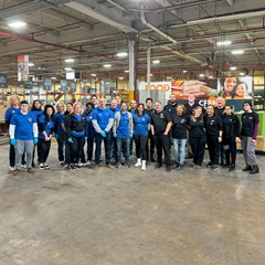 2024-11-20 City Theatrical team, right, volunteering at Hillside Foodbank in Hillside, New Jersey