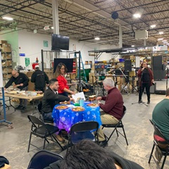 15 Christmas lunch, with Karen Mosquera and Ron Lorentzen and Lorlyn Sia at the mic