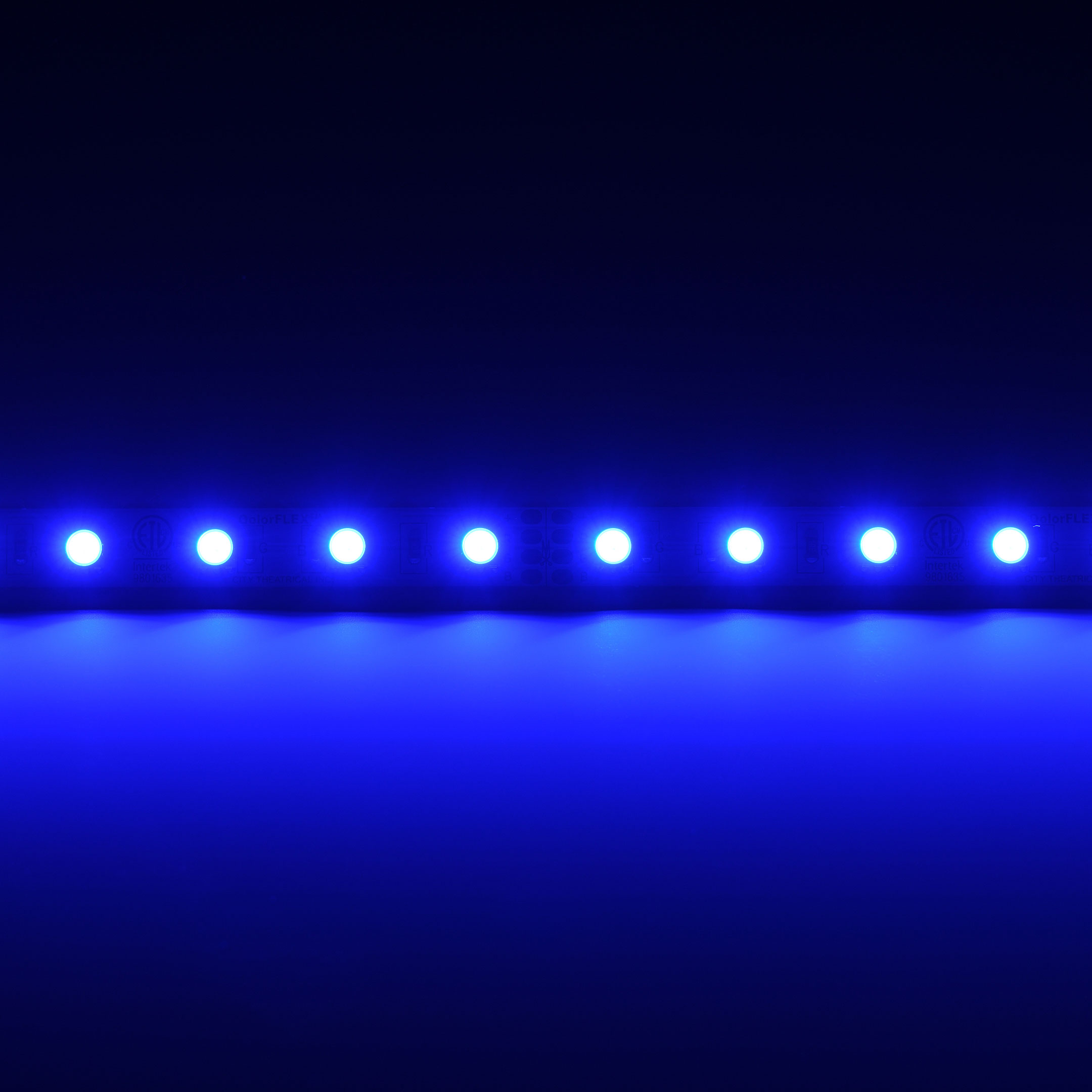 5050-24-RGB-60-5-20-1 QolorFLEX RGB LED Tape, 24V Indoor - lit blue