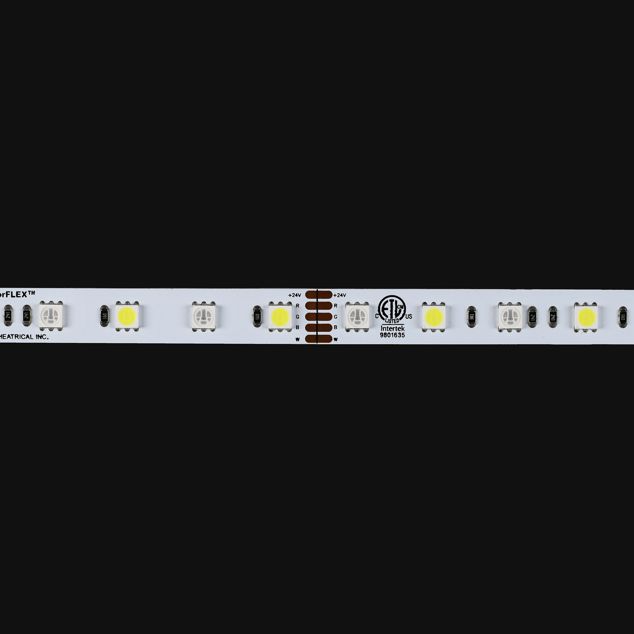 5050-24-RGBCW-60-5-20-1 QolorFLEX RGB Plus Cool White LED Tape, 24V, Indoor - unlit