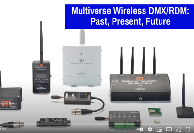 Multiverse wireless DMX in a minute video